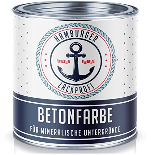 Hamburger Lack-Profi Betonfarbe SEIDENMATT Achatgrau RAL 7038 Grau Bodenfarbe Bodenbeschichtung Betonbeschichtung Fassadenfarbe (1 L)