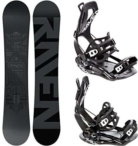 RAVEN Set da Snowboard Snowboard Solid Steel + Attacco Fastec FT360 Black (158cm + FT360 Black L)