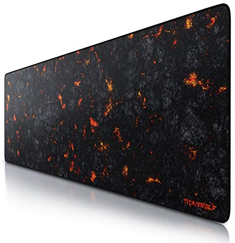 CSL-Computer TITANWOLF Übergröße Mauspad Gaming Titanwolf 1200x400mm, XXXL Mousepad groß mit Motiv, Tischunterlage Large Size, verbessert Präzision und Geschwindigkeit