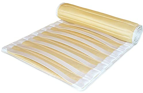EVERGREENWEB - Rete singola 90x190 cm arrotolabile, con doghe legno in betulla, stuoia di doghe avvolgibile, adatta a tutti i materassi. Realizzata completamente in Italia