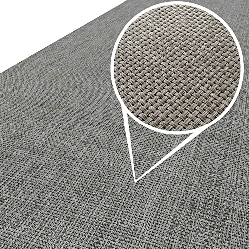 ANRO Läufer In-/Outdoor Teppich wasserfest Balkon Teppich auch für Balkon und Terasse Flur Bodenmatte wetterfest Grau Abwaschbar 500 x 100cm