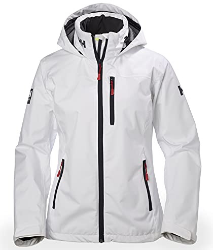 Helly Hansen Womens Crew Hooded Jacket, 001 White, 4X-Large