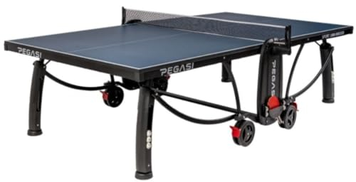 Pegasi Tischtennisplatte 1000 - Indoor Tischtennis - Tischtennistisch - Tischtennistisch Klappbar - Tischtennisplatte Indoor - Faltbare tischtennisplatte - Table Tennis - Table Indoor - Blau