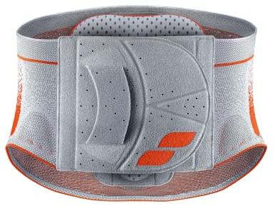 SPORLASTIC – VERTEBRADYN SUPREME SENSO Lendenwirbelstütze tailliert – Orthopäd. Rückenbandage mit AIR-MATRIX Silikonpelotte zur Unterstützung der Lendenwirbel – LWS-Orthese – Platinum Größe L