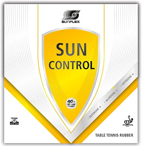 Sunflex Sun Control Tischtennis-Belag | professioneller Allround Belag | ITTF zugelassen | maximale Rotation und Kontrolle | 1,8mm Schwamm | schwarz