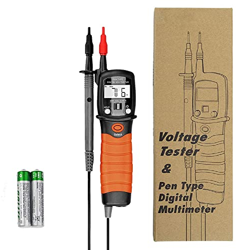 Multimètre Stylo VAT Testeur Electrique, AIOMEST VAT Électricien Professionnel Testeur de Tension, AC/DC 600V, Résistance 20MΩ, Test Continuité/Diode, ​Professionnel Controleur Vat AI-38B