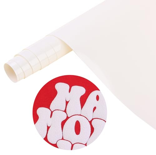 Tintnut 3D flockfolie plotterfolie textil, vitt skum strykbilder för textilier, 25 x 15 cm för kreativa strykbilder – perfekt, plotter och överföringspress