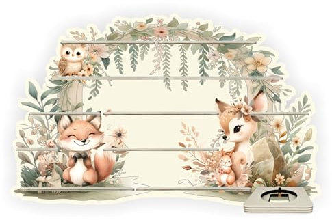 Farbklecks-Collection Musikboxregal Blumenbogentiere - passend für Toniebox - Regal mit Platz für Box sowie 60-65 Figuren