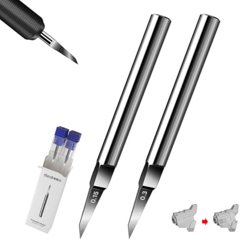 stedi Model Scriber Blades, Tungsten steel Blades, 0.15+0.3mm Size, for Modeling Hobby, RG Scale Model, Gundam Model Kit, for Scribing line, Engraved, Panel line, Resin, Scriber Replacement Blades