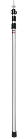 MZZKFC Adjustable Aluminum Alloy Telescoping Tarp Poles, Silver Lightweight Tent Poles, Outdoor Portable Awning Poles for Rain Fly/Camping Shelter/RV Car(1 bar)