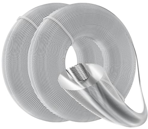 Forever Speed Fil de débroussailleuse Rond Universel de 2,4 mm x 50 mx2, Fil d'acier de Rechange 50 m, Corde en Nylon Robuste