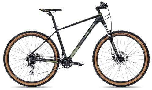 Axess Keedo | Herren-Mountainbike | MTB-Hardtail | 16-Gang Schaltung | hydraulische Scheibenbremsen, Farbe:satinblack Olive, Rahmengröße:19 Zoll, Laufradgröße:29 Zoll
