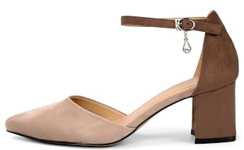 Rio Fiore Tacones de Mujer, Zapatos de tacón con Tiras, Marrón, Ante sintético, 6 cm Tacón Bloque HF749-3 (Brown, 39 EU)