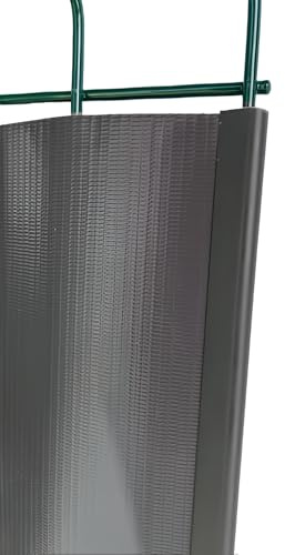 EFFE Telo Frangivista occhiellato Antracite RAL7016 in PVC 90cm x 6mt con Corda | Striscia schermante per la Privacy del Balcone | Telo occhiellato schermante Copertura Alta per balconi e ringhiere