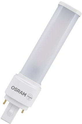 OSRAM DULUX D18 Lampada Compatta LED, 7W, 700lm, 3000K bianco caldo, Zoccolo G24D-2, 230V AC/CCG, CRI 80, Diametro 35mm