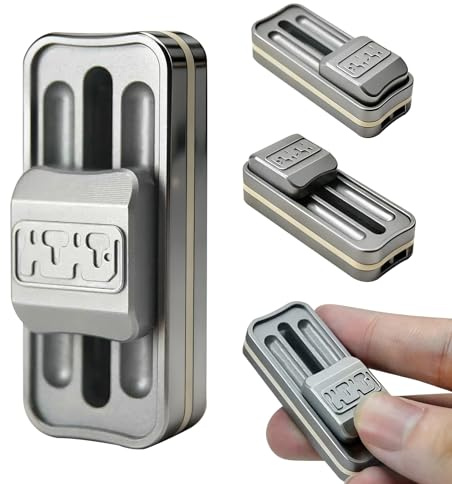 7JI Fidget Toys för vuxna, metallskjutmagnet för ADHS, autism | Känslig dekompression, fidget-leksak, sensoriska leksaker, anti-stress presenter för män, kvinnor