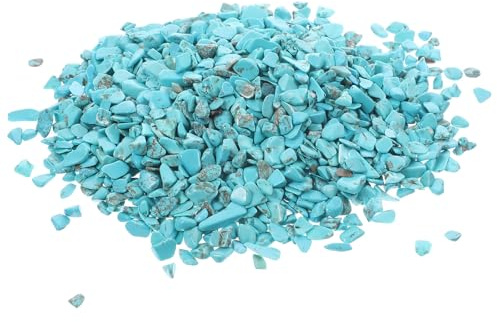 Gatuida Piedras Turquesa Naturales para Acuario y Manualidades, Grava Decorativa de 5-7 Mm, 2 Bolsas de 100 G, Accesorios para Peceras y Joyería DIY, Grava para Terrarios y Decoración