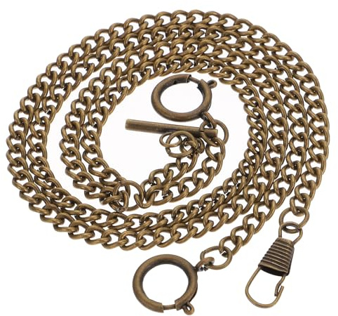 Hemobllo Catena Unico in Orologio Rotonda per Taschino e Fibbia Metallo da Cm Decorazione Design Fine, Catena da 39 Jeans Borsa per Uomo