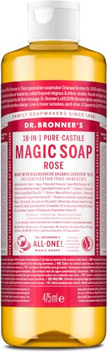 Dr. Bronner's Organic Pure Castile Liquid Soap, Rose, 16 oz by Dr. Bronner's