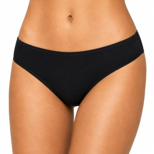 UTENOS Laine Merino Femme Culotte Slips Ultra Doux (M, Noir)