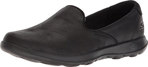 Skechers Women's GO WALK LITE - QUEENLY Closed Toe Ballet Flats, Black (Black Textile/Trim BBK), 4.5 UK 37.5 EU