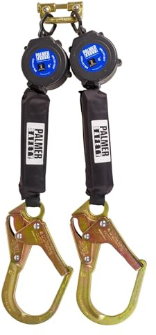 Palmer Safety Fall Protection SRL121122T Twin SRL 6' Leading Edge Lightweight Web with Rebar Hooks