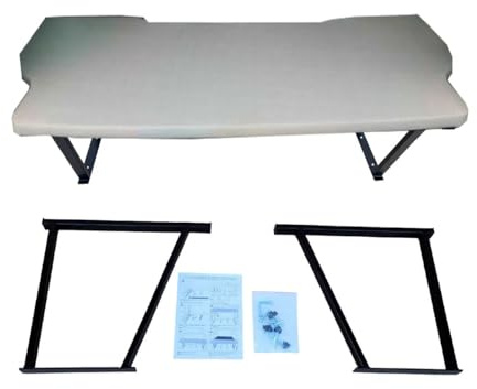 BREMER SITZBEZÜGE Multiflexboard Compatible con VW T5 T6 T6.1 Multivan Extensión de Cama Camping Accesorios Caravana Cama Camper Cojín de Dormir Altura 51 cm Incluye Consola/en Color: Gris