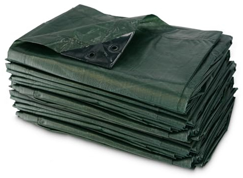 Alfa Abdeckplane 10 m x 15 m extrem reißfeste Allzweckplane 120 g/m² wasserdicht UV-beständige Schutzplane 5-jährige Produktgarantie