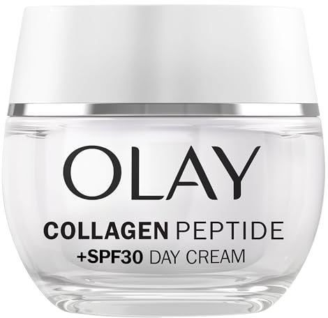 Olay Collagen Peptide Face Moisturiser Day Cream SPF30 - Skincare for Women, Niacinamide 99% Purity, Antioxidant Vitamin E, Advanced Anti-Aging Moisturiser; Strengthens, Restores, Hydrating, 50ml