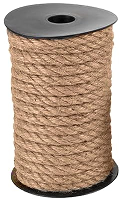 Pamtns Juteschnur 8mm Dicker Garten Bindfäden 20M Hanfseil Garten Kordel Natürliche Jute Kordel Bindfäden Jute Seil Dicke Schnur Jutegarn Dekokordel Schnur DIY Seil Kordel Bastelschnur Garten Kordel