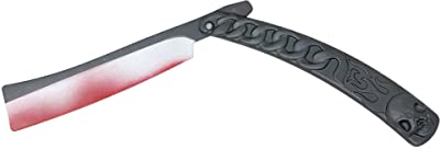 Horror-Shop Blutiges Halloween Rasiermesser als Spielzeugwaffe & Kostümzubehör 30cm