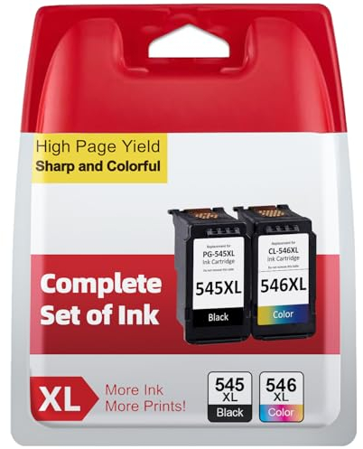 Druckerpatronen 545 546 XL, PG-545/CL-546 XL Multipack Kompatibel für Canon 545 546 Original Drucker-Tintenpatronen, Patronen 545 546 für Pixma TS3150 TS3350 TR4500 TR4551 MG2500 MG2550S MX495 iP2800