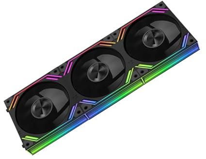 iHTP UNI Fan - Ventilador de caja inversa ARGB PWM G120PRO de 120 mm, conexión en cadena de margarita, paquete triple