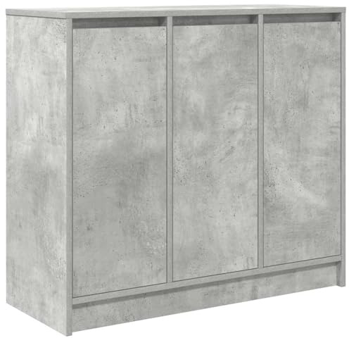 vidaXL Credenza Grigio Cemento 85x34x76 cm in Legno Multistrato