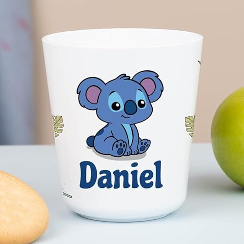 Wanapix | Gobelet en Plastique pour Enfants | Gobelet Personnalisé avec Nom |Verre Plastique Incassable Personnalisé |Collège/Pépinière/Maternelle | Sans BPA | Mug Enfant | 235ml | Koala