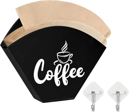 Soporte para filtro de café, soporte para bolsas de filtro, soporte para bolsas de filtro de madera, recipiente de filtro de papel, universal en la cocina en casa, papel de filtro para almacenamiento