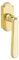 Gedotec Fenstergriff Gold | Messing poliert glänzend | 1 Set Rasterolive Länge 109 mm | Fenstergriff ohne Schließzylinder Premium Schutzbeschlag
