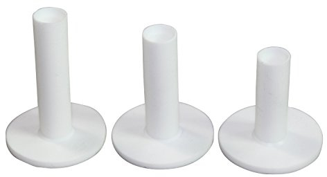 Scott Edward tee de Goma de Golf de Color Blanco, 3 Piezas de Diferentes tamaños, 75 mm, 65 mm, 54 mm