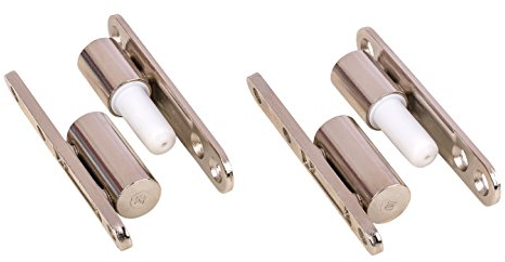 Gedotec Cerniere per ristrutturazioni in acciaio nichelato | 2 cerniere per porte con tecnologia a cuscinetti lisci che non richiedono manutenzione | Diametro: 15 mm | Cerniere per porte in legno