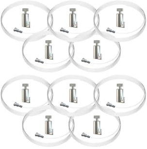 Arti Teq – Juego de 10 kits de fijación de cable perlon Twister y gancho autobloqueante Classic: carga 15 kg – Artiteq – Transparente