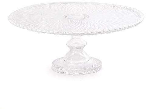 Edwanex Soporte para tartas de cristal, 36 cm