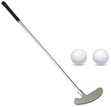 Golf Putter, Two Ways Golf Putters for Men Right/Left Handed-Indoor/Outdoor Mini Kids Club Golf Set-Sturdy Putter Shaft with 2 Plastic Practice Golf Balls for Any Putting Green Mat Home Office