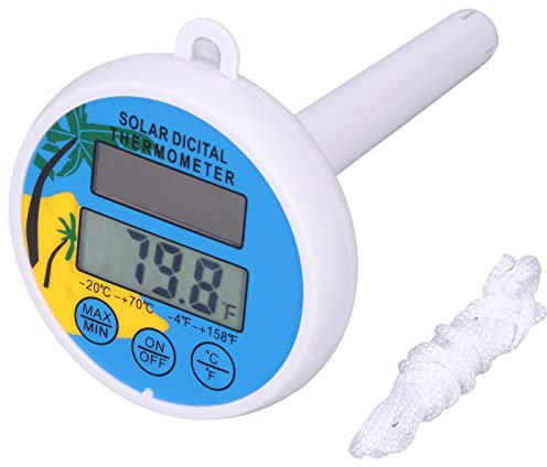 Nimomo Pool Thermometer Floating Water Thermometer, Digital Solar Pool Thermometer Pond Thermometer Bath Thermometer Water Temperature Thermometer for Outdoor Indoor Swimming Pool Hot Tubs Spas