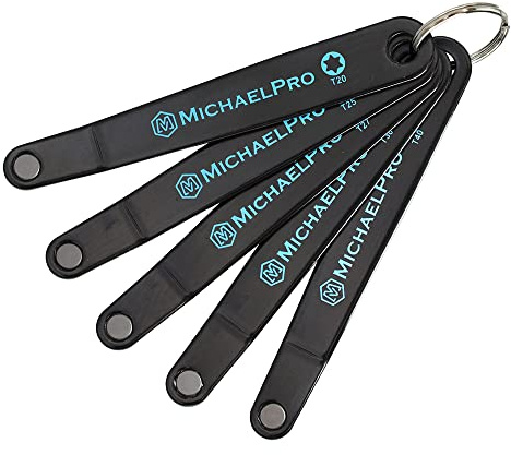 MichaelPro MP002029 5-Piece Ultra Low Profile Offset Screwdriver Set Slim Profile Angle Screwdriver Star Driver | T20, T25, T27, T30, T40