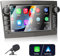 Autoradio für OPEL Zafira Corsa Vivaro Vectra Antara Sigum Combo Astra Meriva Kompatibel, Carplay Android Auto, 7 Zoll Touchscreen mit Radio Bluetooth/FM/AM/USB/DPS/RDS/Fahrzeugbild rückwärts - Grau