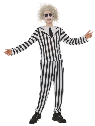 Rubies Disfraz Beetlejuice OPP para adulto, Chaqueta y pantalón impreso, Licencia Oficial Beetlejuice para Halloween, cosplay, fiestas y Carnaval