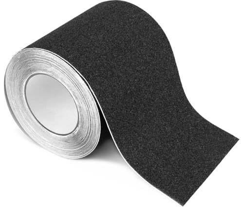 QWORK® Bande Antidérapant Escalier, 15 cm x 10 m Bande Antidérapante Antidérapant Autocollant, pour Escaliers Intérieurs et Extérieurs