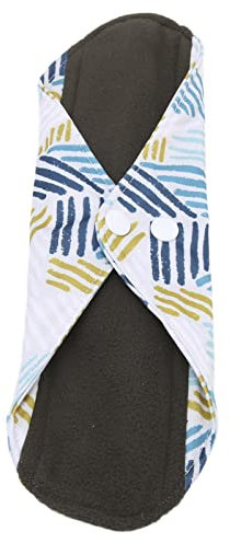 Qukaim Stoffbinden Wiederverwendbare Menstruationseinlagen, Waschbares Tuch Feminine Pads, Hautfreundliche Sanitär-Inkontinenzeinlagen für Nacht und Tag, 10 x 27 cm, 5 Stück SKU_G42