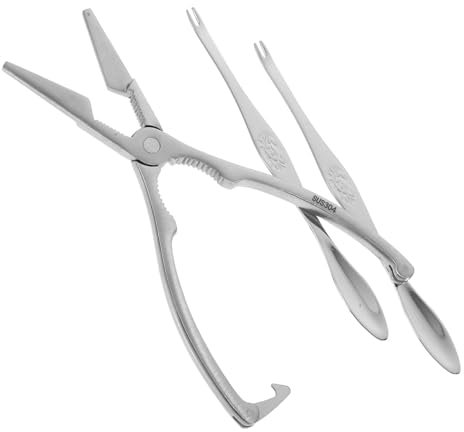 OKUMEYR 3 Pezzi Utensili per Crostacei Zinco Pinze Ergonomiche per Granchi e Aragoste Strumenti per Sgusciare Mare Facili da Trasportare per Amanti del Mare
