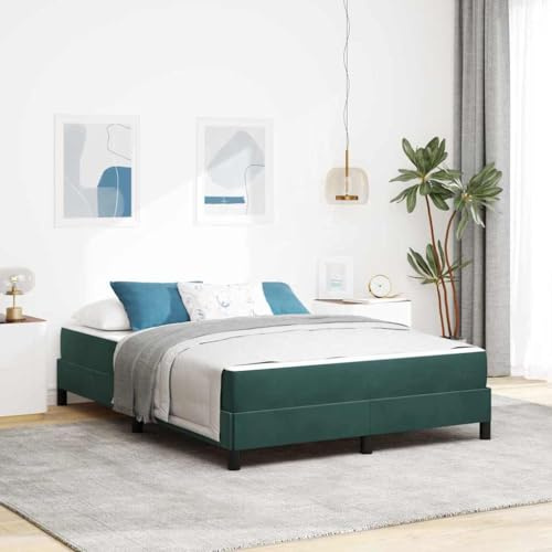 vidaXL Boxspring Säng i Velvet med Madrass - Modern och Komfortabel Sänglösning i Rektangulär Lyxig Design